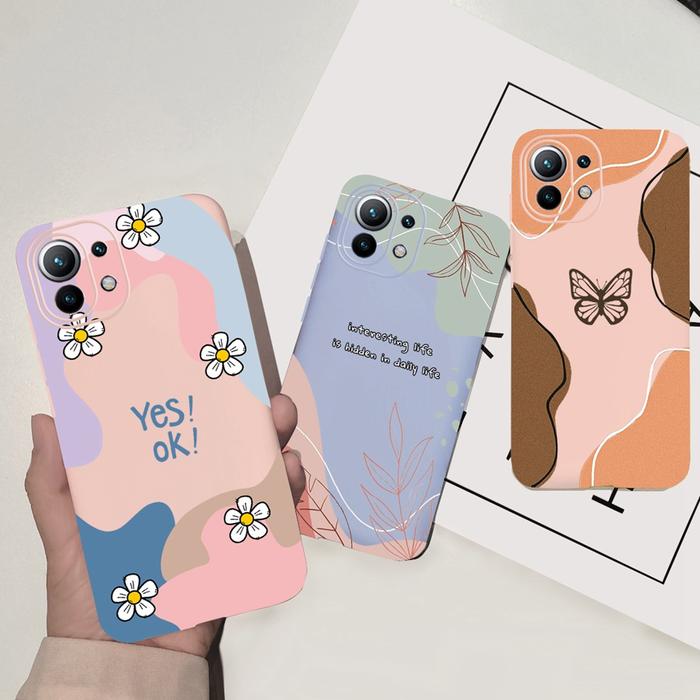 Soft Case For Xiaomi 11 Lite 5G NE Butterfly Fashion Bumper Coque
