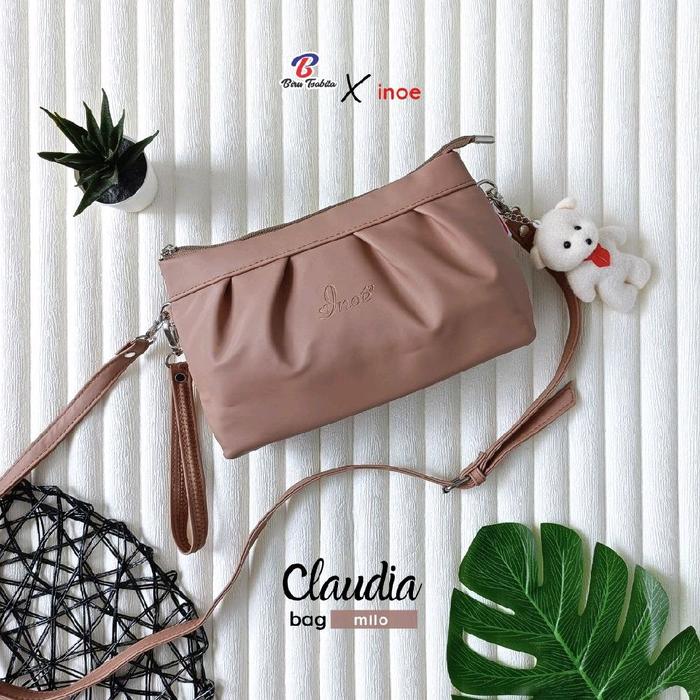 Claudia by inoe / tas claudia  inoe / tas inoe / tas wanita Selempang Hitam Cewek Slingbag inoe