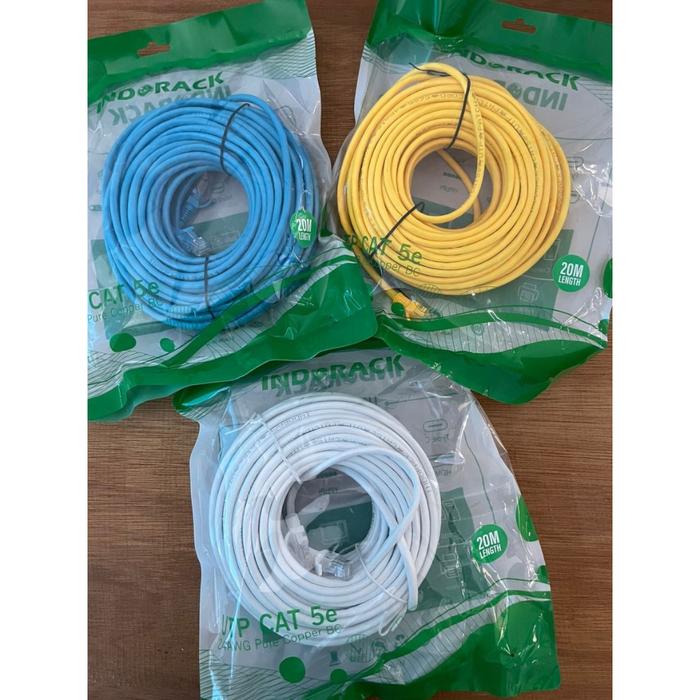 Patchcord 20M INDORACK Patch Cord CAT5e KABEL LAN Utp 20 Meter RJ45