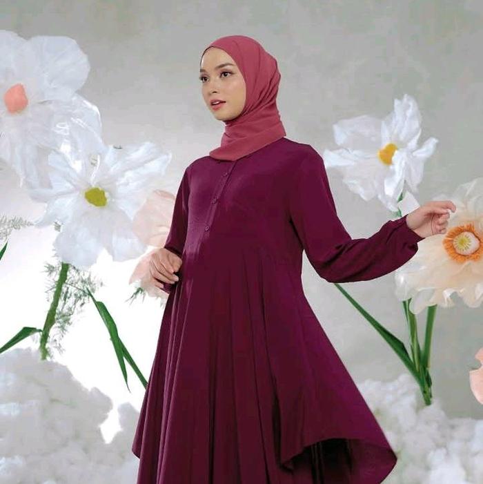 Ajwa A maroon / Gamis dewasa / Dress wanita