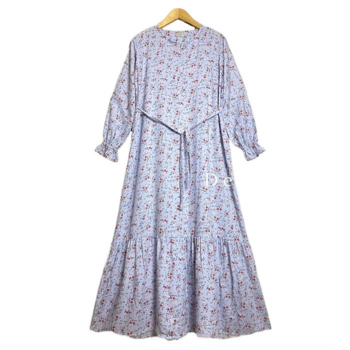 Nadira Gamis Homey Dress Bahan Rayon Viscose Motif Bunga Bumil dan Busui Adem Nyaman