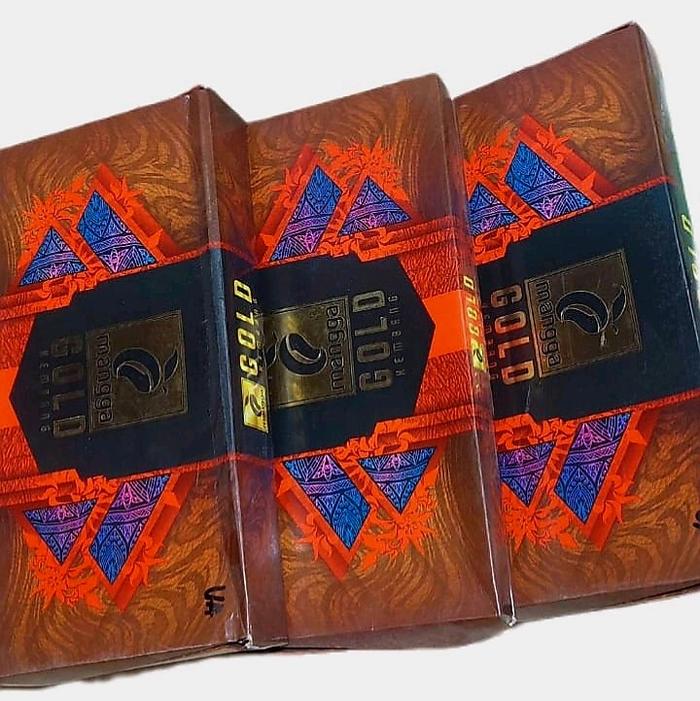 BISA COD Sarung Dewasa Merek Mangga Gold Kembang Motif Baru - Katun Tenun Lembut Bali Songket Maroon