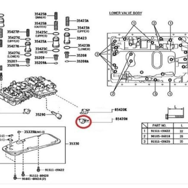 35250-30070 Selenoid Body Valve Matic TOYOTA Fortuner Innova Prado KI1