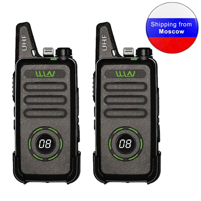 2PCS New WLN KD-C1plus Mini Walkie Talkie KD-C1 plus UHF 400-470MHz