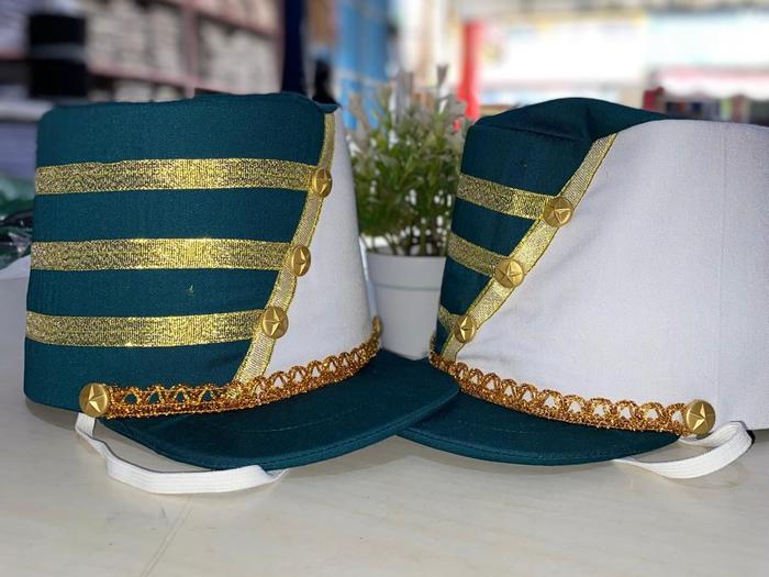 TOPI PASUKAN DRUMBAND  TOSCA PUTIH UNTUK ANAK SD