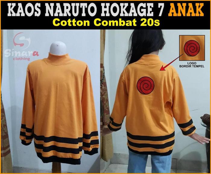 Set Jubah Naruto Hokage 7 - kostum anak 6 -12 th - XS