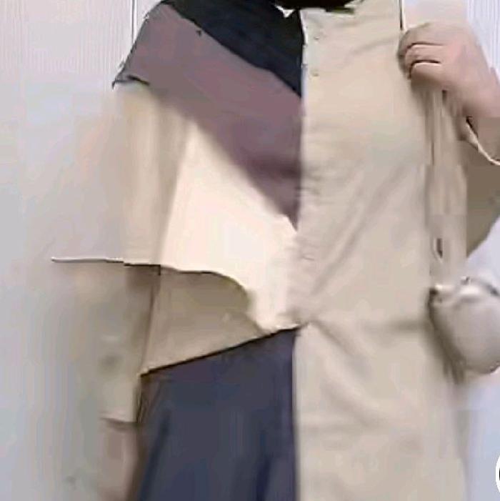 Preloved Discha Brown Cream Top by Dya_id ukuran XL baru dipakai 2 kali