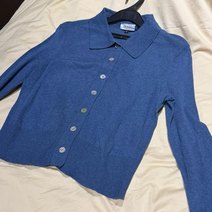 DUMA OFFICIAL - Greno cardigan top - blue - preloved - size 2