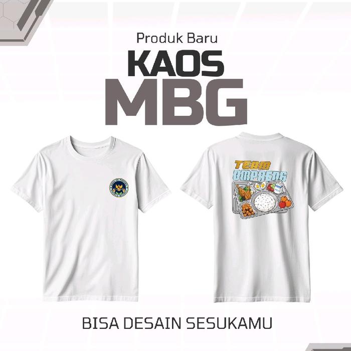 Kaos MBG - Team Ompreng (Putih), Simpel & Bersih: Edisi Team Ompreng Putih