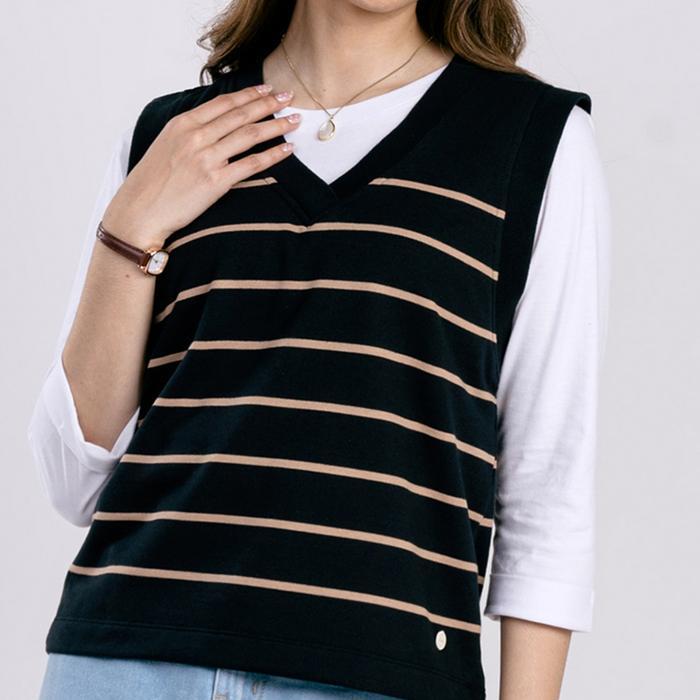 DISKON C2 Macrom Black Vest Sleevless Wanita - Outer Wanita