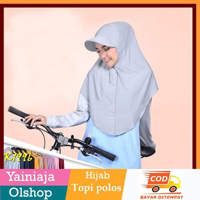Hijab topi dewasa Sporty Olahraga Jilbab Olahraga Kerudung Sporty Olahraga Modis Muslim Wanita Bergo