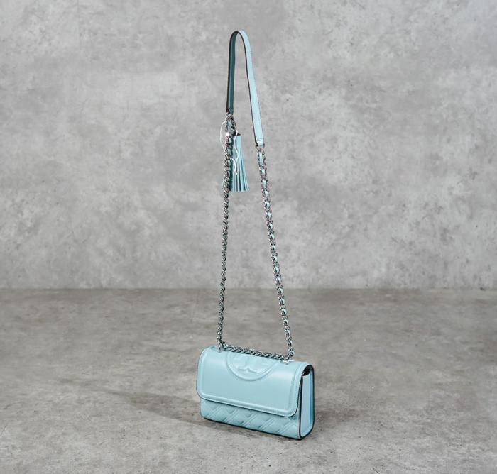(DEFECT SALE) Tas TB  FLEMING MATTE BABY BLUE SHOULDER BAG 100% ORIGINAL