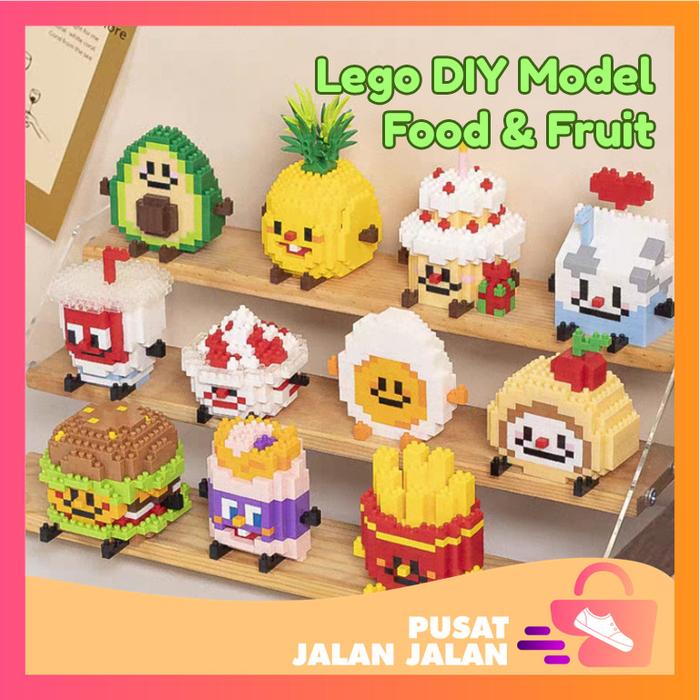 PJJ - M6356 Toys Mini Lego DIY Motif Buah / Lego DIY Model Food Fruit / Mainan Balok Susun Model Bua