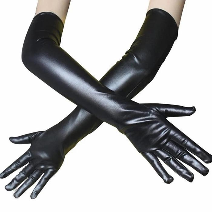 Sexy Lingerie Sarung Tangan Kulit Latex