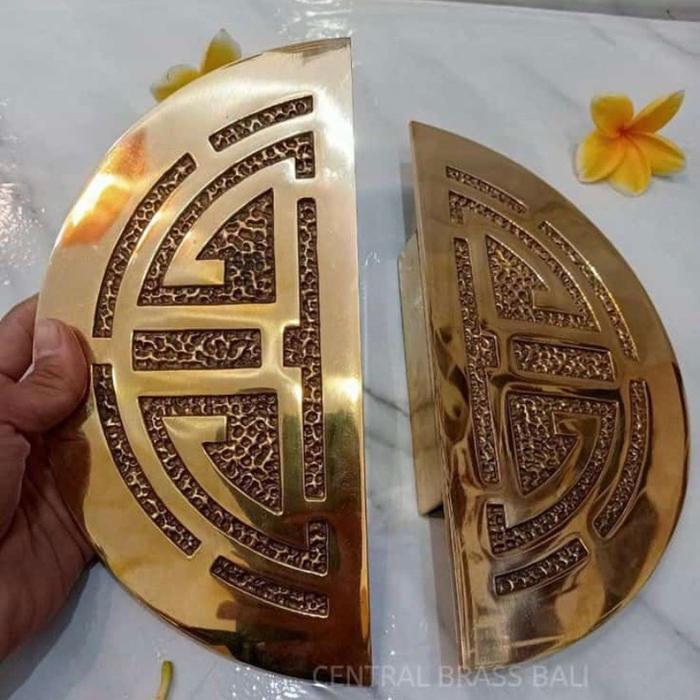 handle pintu modernt /gagang pintu kuningan solid - Gold
