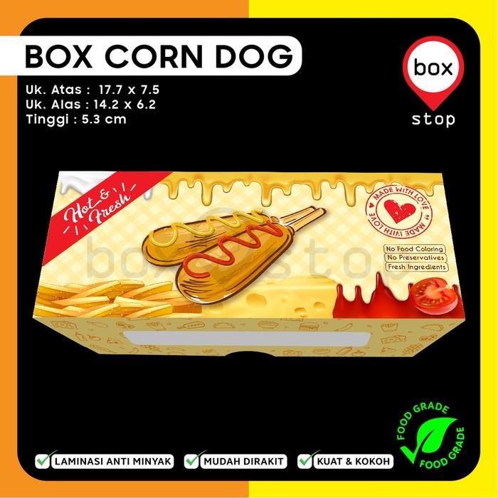 READY Box Corn Dog - Kotak Corndog - HOT & FRESH - FC - (50 pcs)
