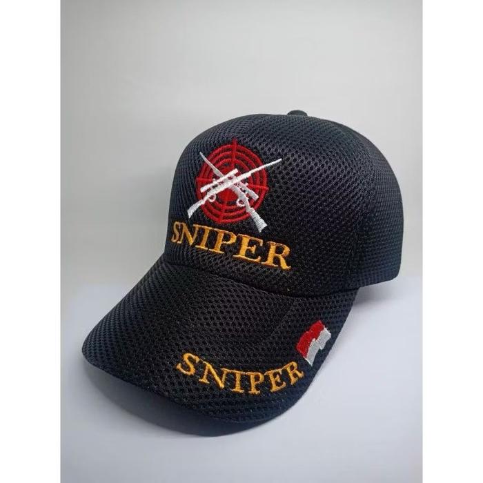 Topi Doubelmess Bordir Jaring Mes NKRI Securiti Taktikal PNS Garuda Indonesia dengan Desain Garuda d