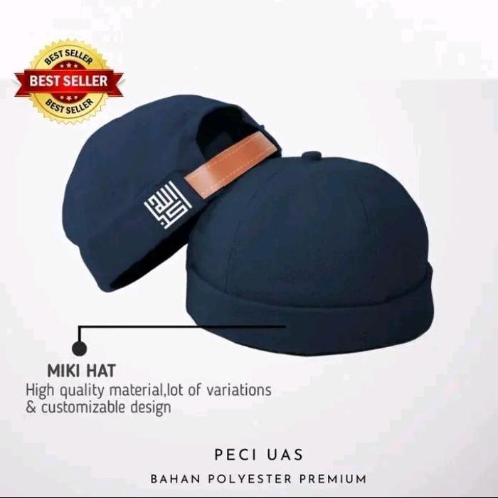 Trendy Topi Peci Simple Pria Islami Songkok Bulat  Kopiah Miki Hat Dewasa Termurah Bisa COD
