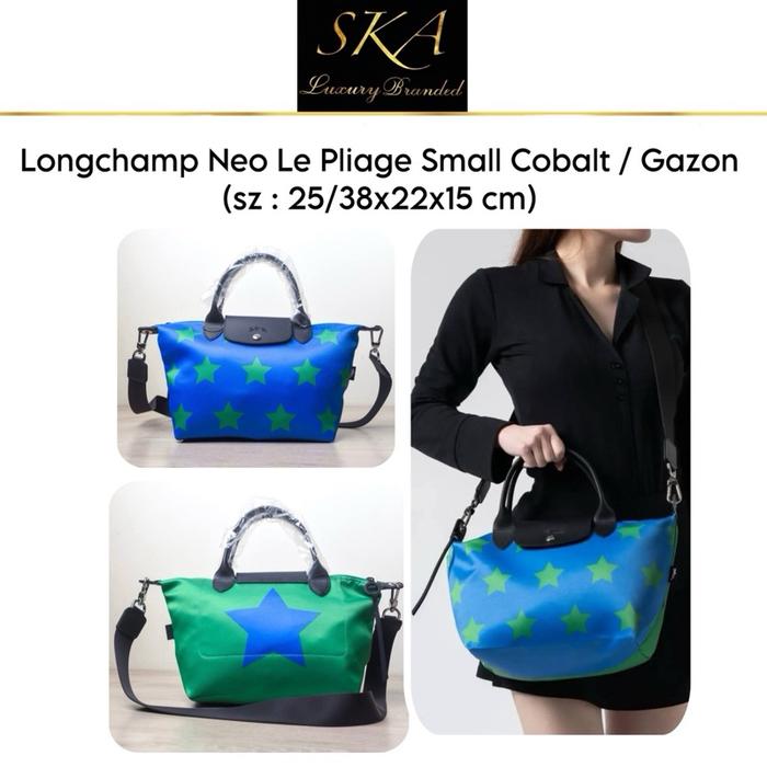 Longchamp Neo Le Pliage Small Cobalt / Gazon