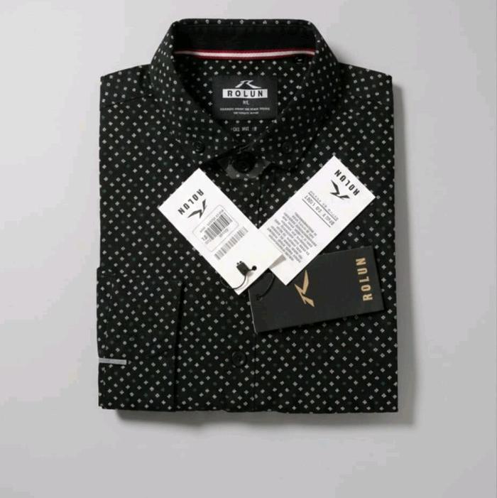 Baju Kemeja Pria Rolun Best Seller Lengan Panjang Katun Tebal Korea style