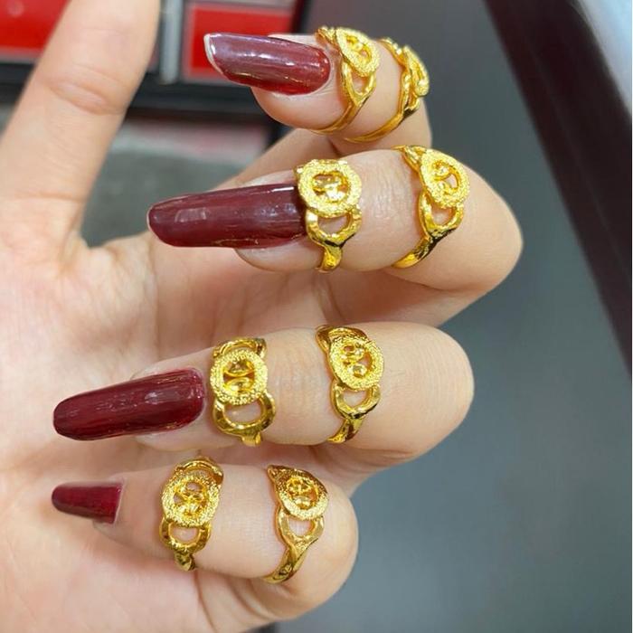 Cincin Emas Crum Kristal Asli Aceh Mewah versi 1 Mayam