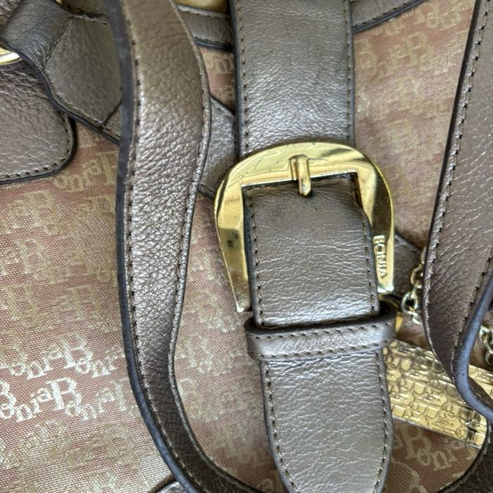 SALE JUAL MURAH- Tas Bonia Vintage Monogram Jacquard Hobo Shoulder Bag Preloved