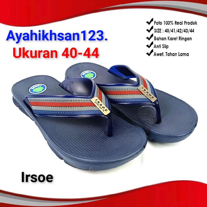 IRSOE 217 sandal jepit karet pria/laki-laki ukuran 40-44