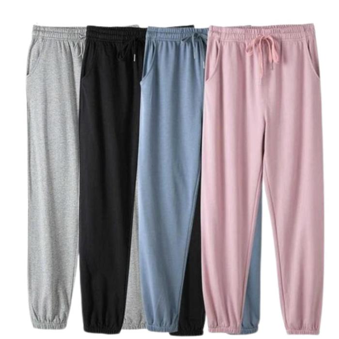 Celana Jogger highwaist pria wanita jumbo style korea Uniseks