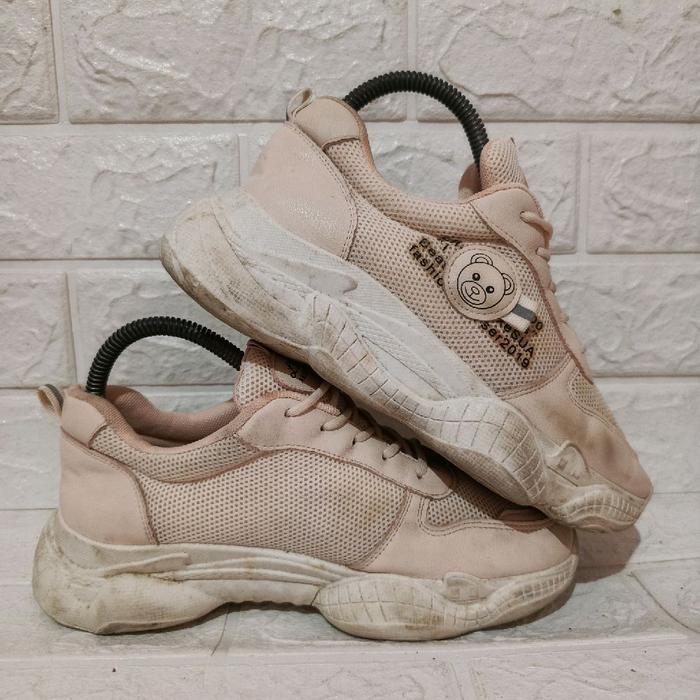 Sepatu Sneakers Aksport L'bites Peach White size - 39