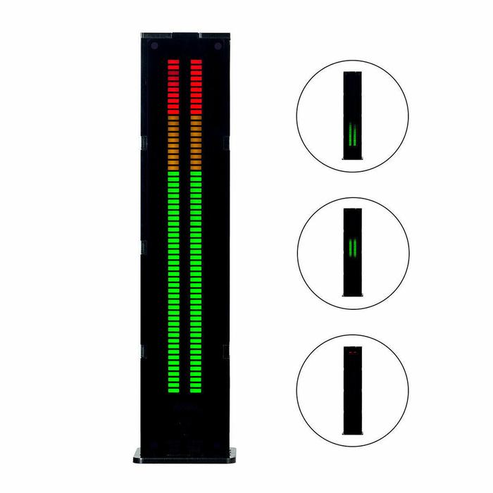 1set AS60 LED Digital Music Spectrum Audio Sound Level Display VU Meter yzer Amp 40*196*19.5mm Elect
