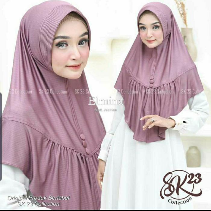 terlaris jilbab instan elmina ori sk23 collection