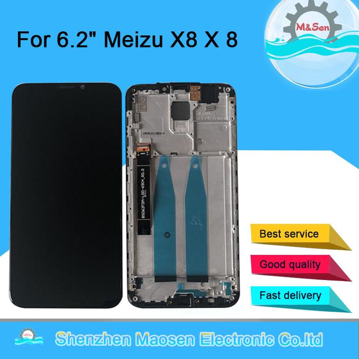 6.2"Original M&Sen For Meizu X8 M852H LCD Screen Display Frame+Touch