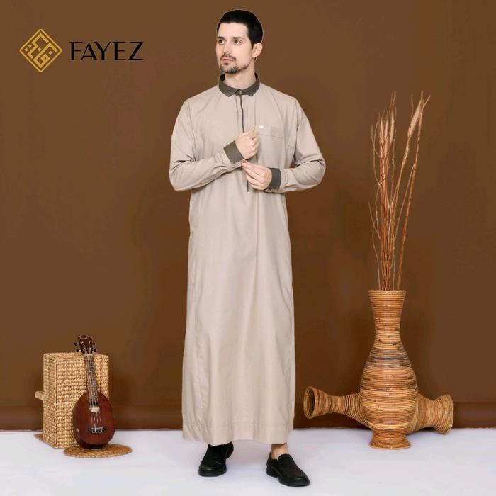 FAYEZ Hisyam Gamis/Jubah Pria Lengan Panjang - Bahan Premium Ekslusif
