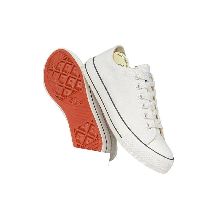 Sepatu WARIOR ATHENA Low White 100% original INDOFOOTWEAR canvas Casual Shoes Sneakers