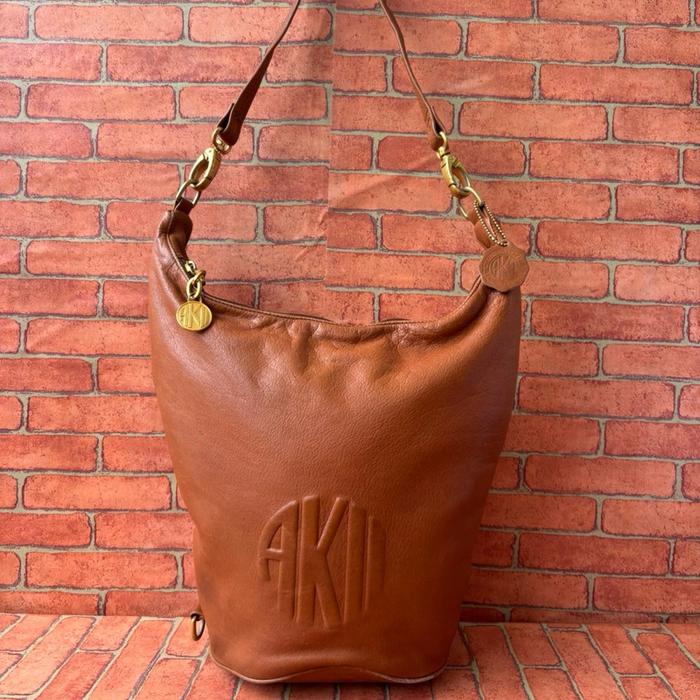 TAS SHOULDER WANITA KULIT ASLI VINTAGE SECOND BRANDED COKLAT / TAS TOTE HOBO WANITA VINTAGE KULIT AS