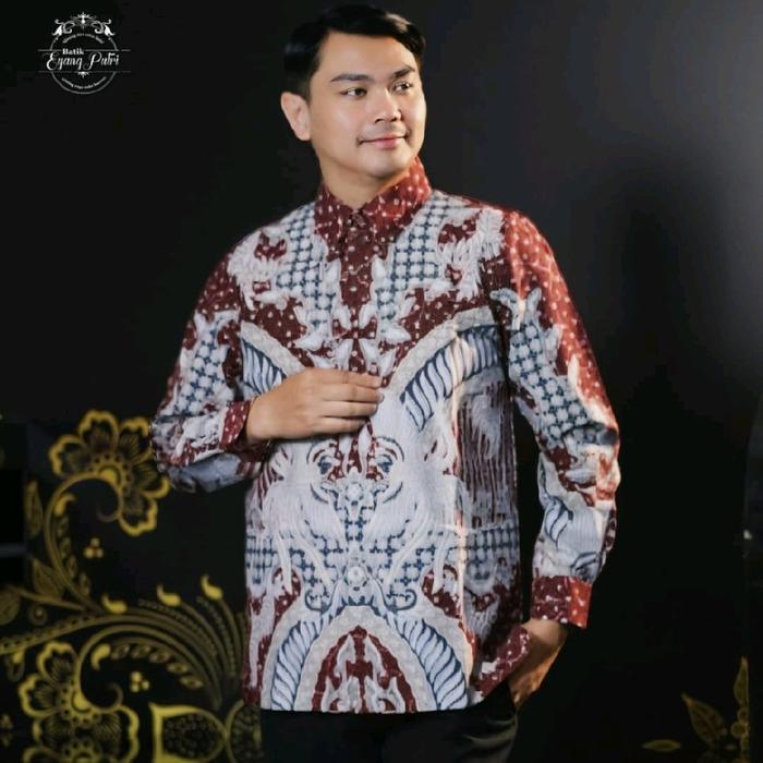Batik Eyang Putri-Kemeja Katun Lengan Panjang