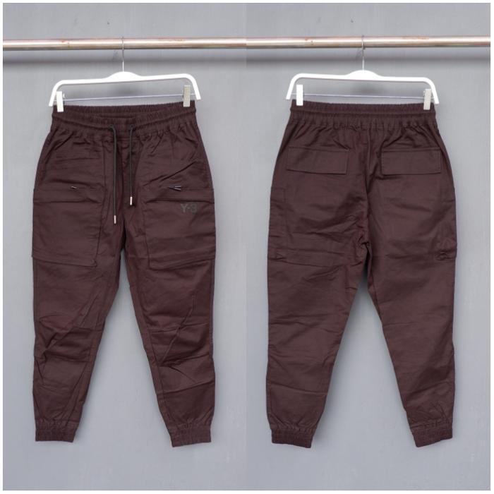 Celana panjang jogger pria y3 cargo import full tag 2 warna slim fit unisex