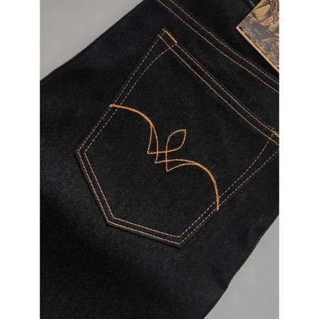 SELVEDGE deep gold VILLAGE FLOWERS x black indigo 14.oz PRO accent