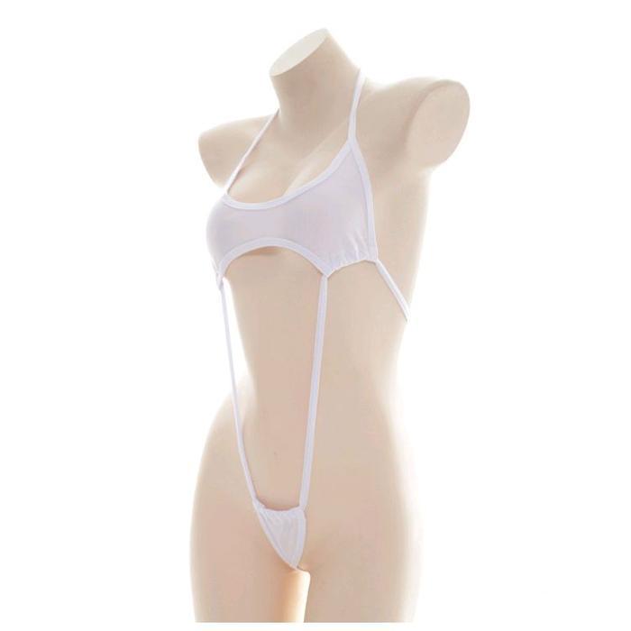 (READY STOK) Lingerie Seksi Leotard Teddy Fit XL Model Bra V Shape Bikini Bodysuit Hitam Putih Motif