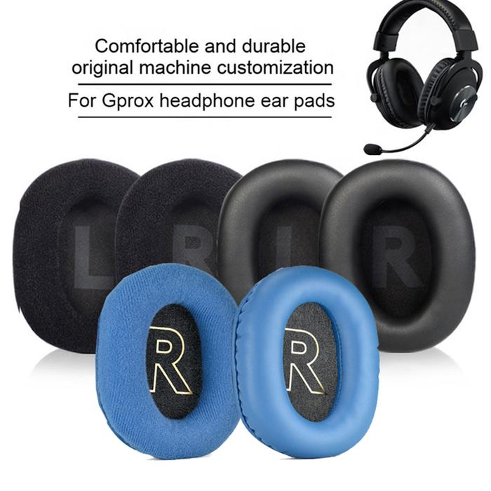 1 Pair Black leather Headphone Earbuds Covers Earpads for Logitech G