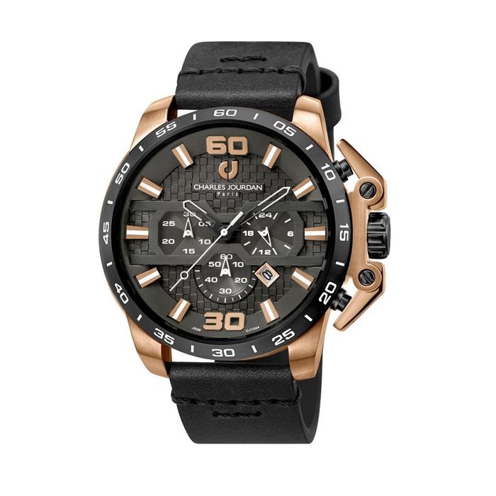 CHARLES JOURDAN Jam Tangan Pria CJ1044-1535C Kaca Stainless
