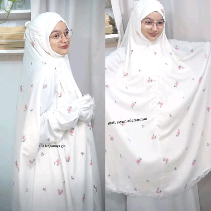 Mukena Atas bawah Berlengan Khadeejah by elkisa/mukena Faeyza by Elkisa/mukena atas bawah berlengan/