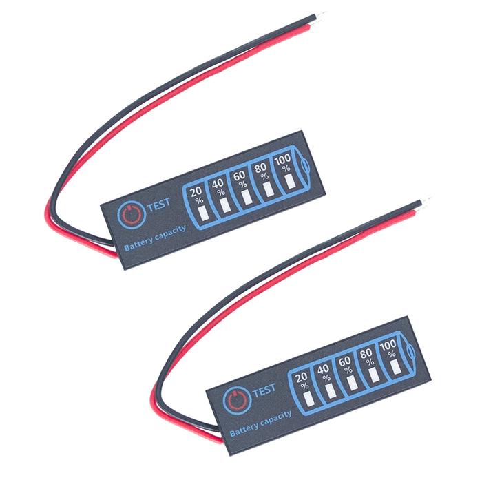 2 Pcs Battery Level Indicator 3S Ternary Lithium Battery Lithium Iron