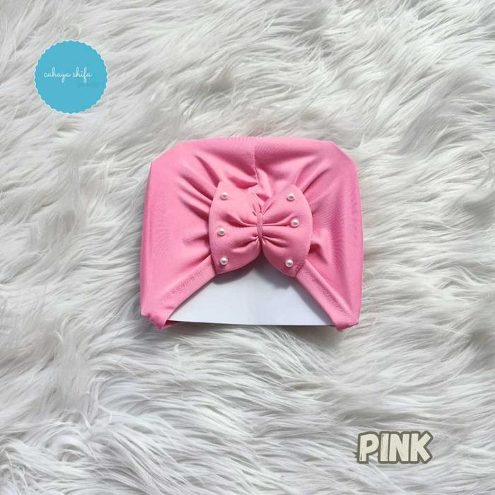turban anggrek anak mutiara / turban bayi (TURBAN anggrek) packing plastik perpcs