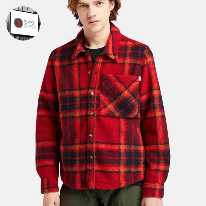 TIMBERLAND PLAID FLEECE OVERSHIRT