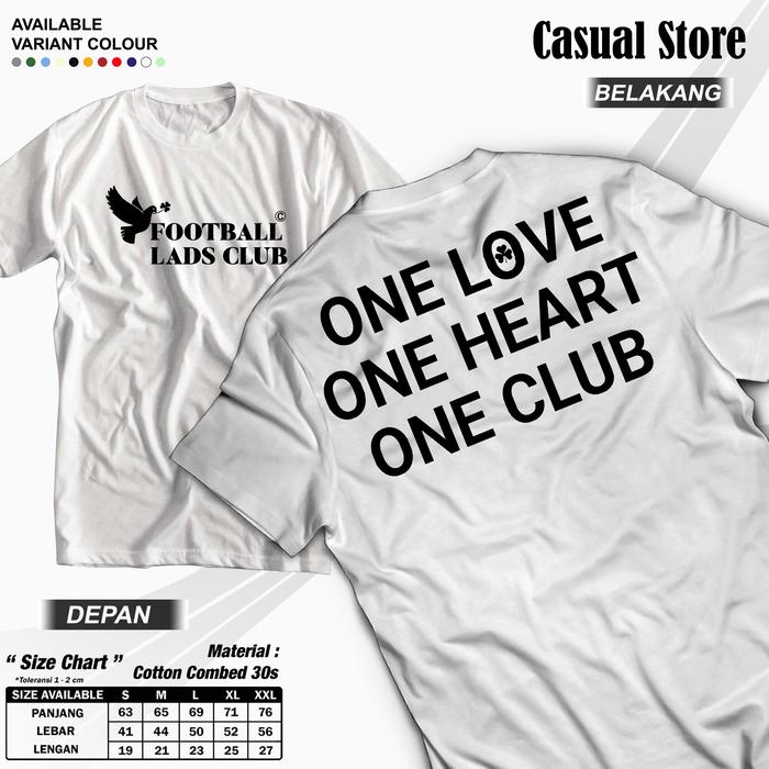 T-Shirt Baju Kaos CASUAL Football Lads Club 30s Pria Dan Wanita Terbaru