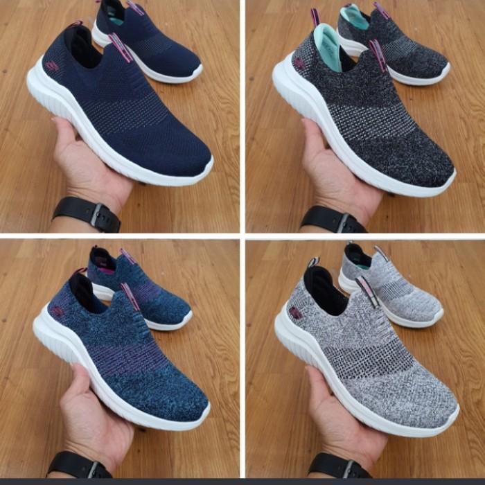 SEPATU WANITA SKECHERS ULTRA FLEX DAZZLING ORIGINAL -NAVY 36-39 BRANDED FOOTWEAR