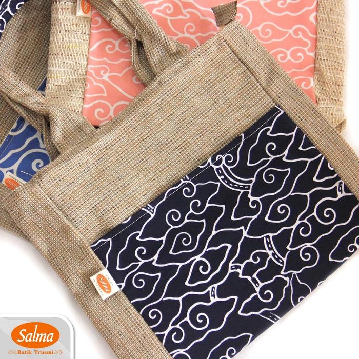 BATIK SALMA Tas Goni Wanita Handbag Tote Bag Batik Motif Mega Mendung Fashion Women Bag