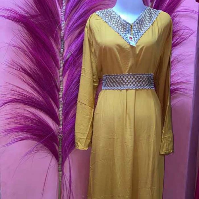 Gamis warna kuning azka collection