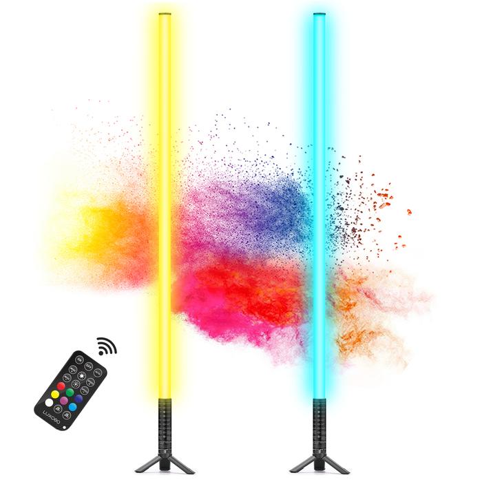 LUXCEO 120cm 2-piece set light Sticks led Video Photography Light Wand Background Decor Christmas Pa